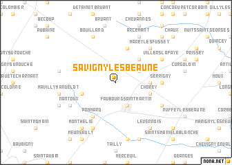 map of Savigny-lès-Beaune