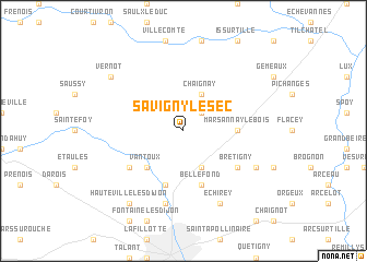 map of Savigny-le-Sec