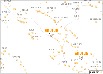 map of Šavije