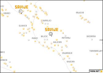 map of Šavije