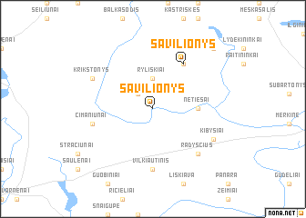 map of Savilionys