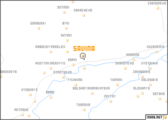 map of Savina