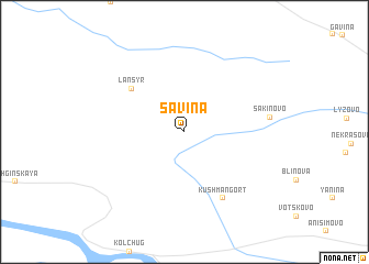 map of Savina