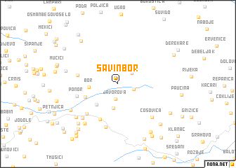 map of Savin Bor