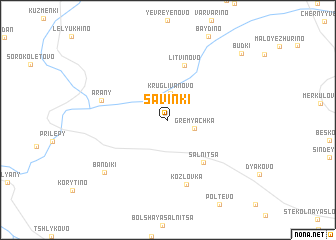 map of Savinki