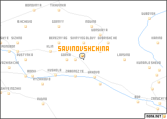 map of Savinovshchina