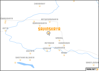 map of Savinskaya