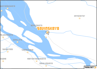 map of Savinskaya