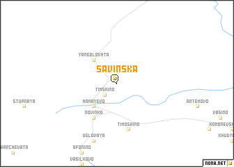 map of Savinska