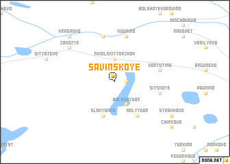 map of Savinskoye