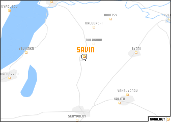 map of Savin