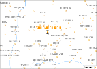 map of Sāvojbolāgh