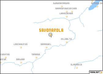 map of Savonarola