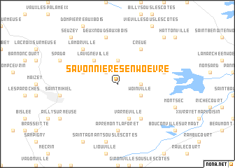 map of Savonnières-en-Woëvre