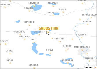 map of Savostina