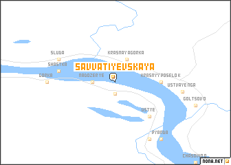 map of Savvatiyevskaya