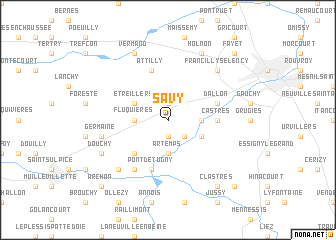 map of Savy