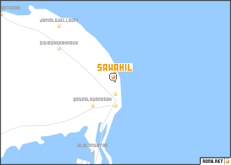 map of Sawāḩil