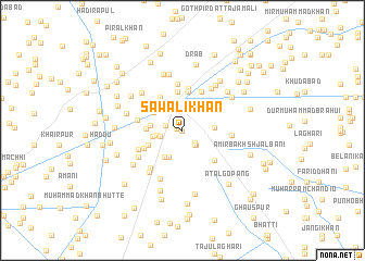 map of Sawāli Khān