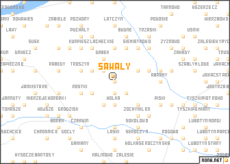 map of Sawały