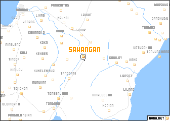 map of Sawangan