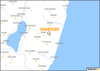 map of Sawangan