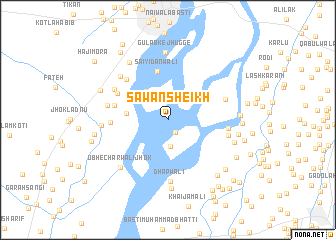 map of Sāwan Sheikh