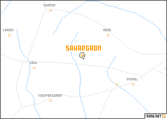 map of Sāwargaon
