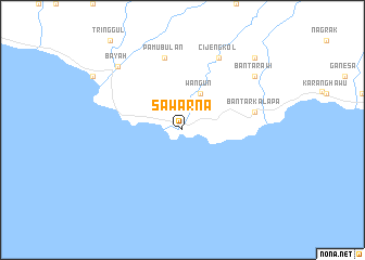 map of Sawarna