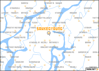 map of Sawkegyaung