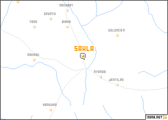 map of Sawla