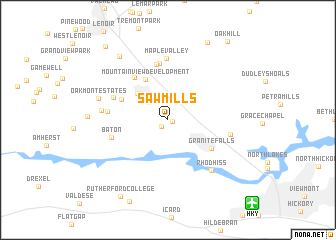 map of Sawmills