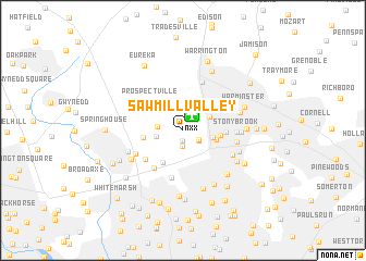 map of Saw Mill Valley