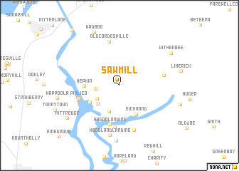 map of Saw Mill