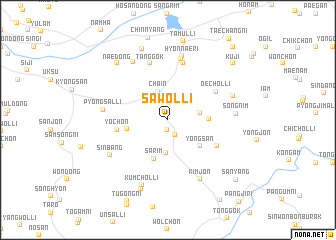 map of Sawŏl-li