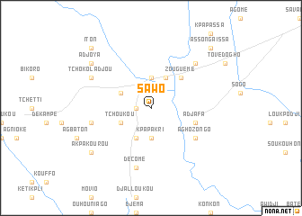 map of Sawo