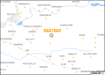 map of Sawtown