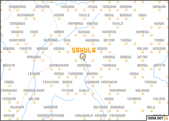 map of Sawula