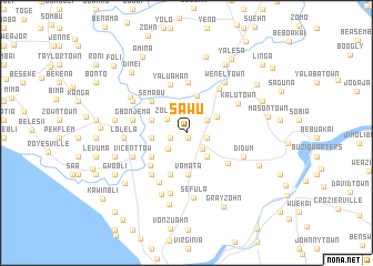 map of Sawu