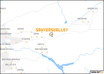 map of Sawyers Valley