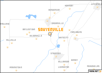 map of Sawyerville