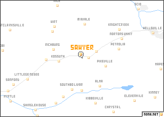 map of Sawyer