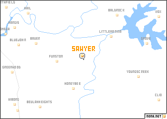 map of Sawyer