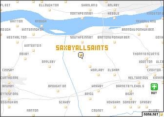map of Saxby All Saints