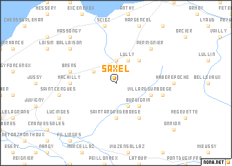 map of Saxel