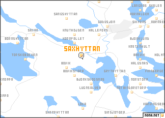 map of Saxhyttan