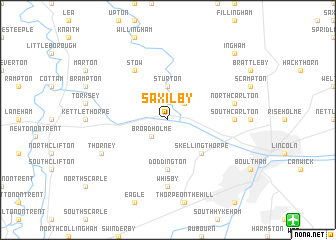 map of Saxilby