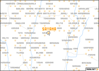 map of Sayama