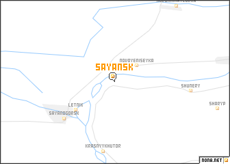 map of Sayansk