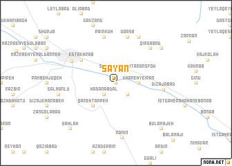 map of Sāyān